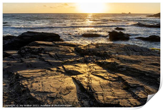 Constantine bay, Cornwall, England, UK Print by Joy Walker