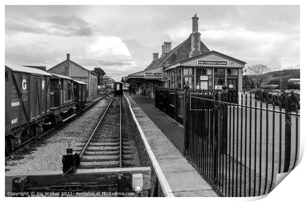 Minehead railway station, Somerset, UK Print by Joy Walker