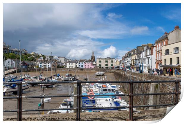 Ilfracombe harbour, Devon, UK Print by Joy Walker