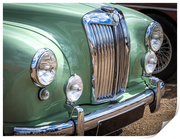 Bonnet of an old car Print by Joy Walker