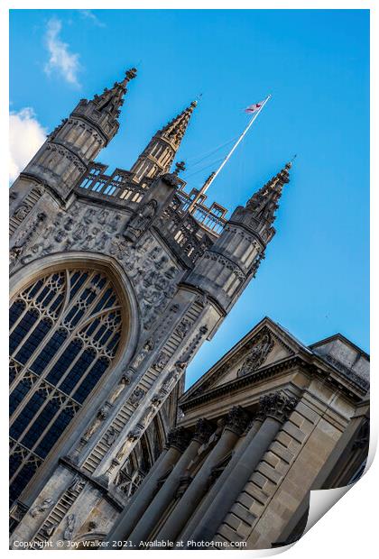 The amazing architecture of Bath Abbey Print by Joy Walker