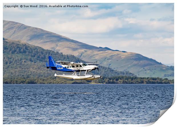 SEAPLANE LANDING Print by Sue Wood