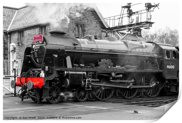Royal steam train Print by Sue Wood