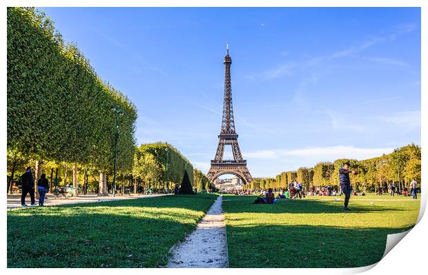 A sunny day in Paris Print by Marcel de Groot
