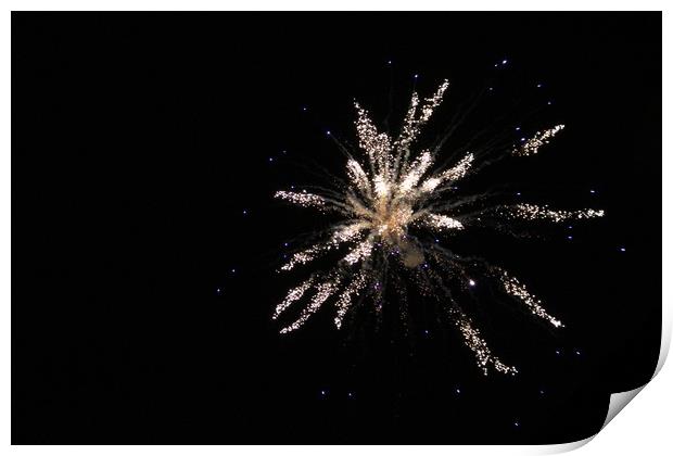 Exploding Firework Print by J Hartley
