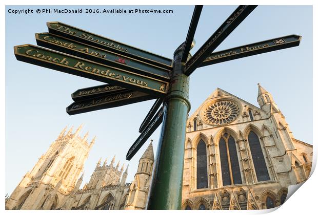 Heavenly Signals, York Minster Print by Phil MacDonald