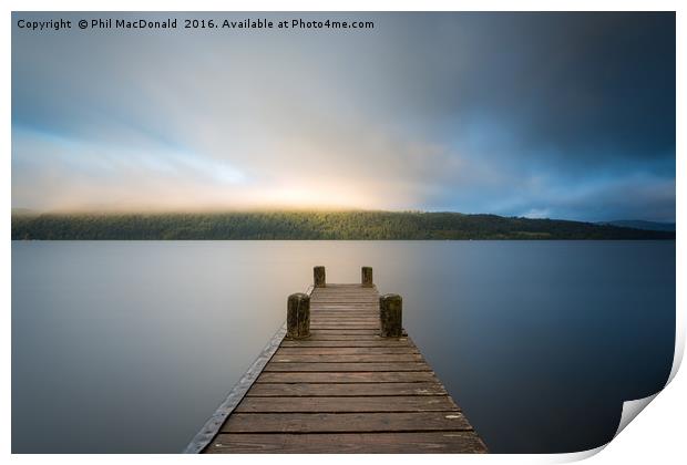 Lake District Jetty, Summer 2013 Print by Phil MacDonald