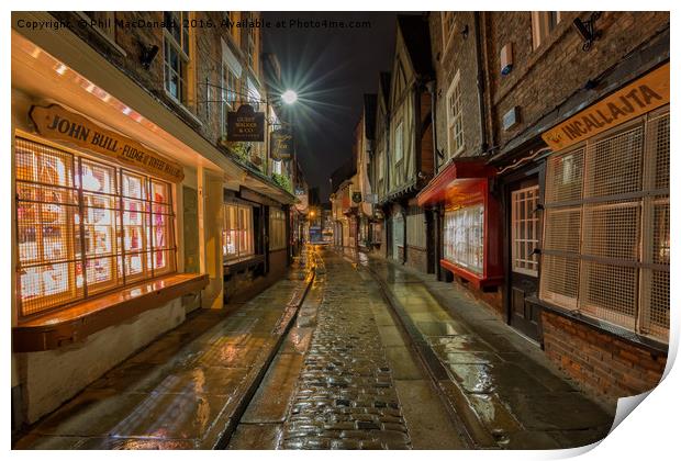 The Shambles, York : 04 of 07 Images Print by Phil MacDonald