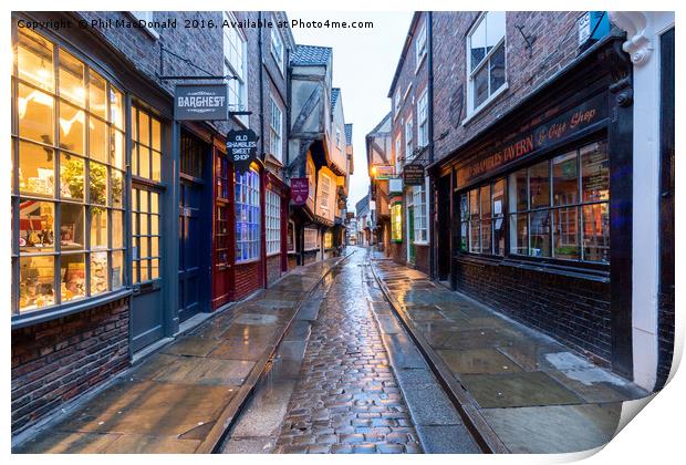 The Shambles, York : 06 of 07 Images Print by Phil MacDonald
