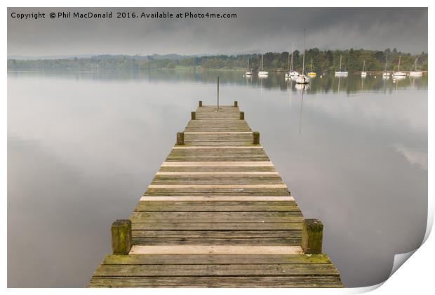 Sunrise Jetty, Windermere in the UK Lake District Print by Phil MacDonald