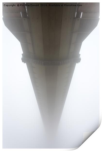Humber Bridge Sea Fog, Hull Print by Phil MacDonald