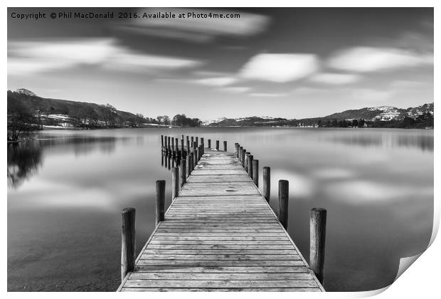 Monk Coniston Jetty, the UK Lake District Print by Phil MacDonald