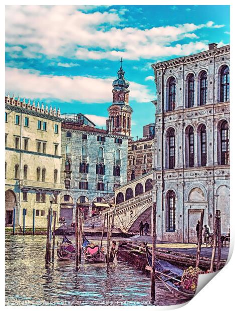Corner on the Rialto - Venice Print by Philip Openshaw