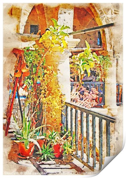 summer souk in nicosia  Print by Philip Openshaw
