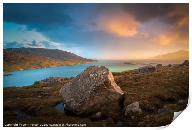 The Isle of Scarp, Harris, Scotland Print by John Potter