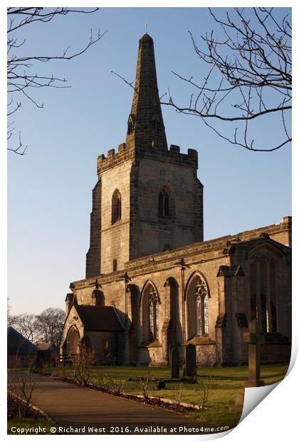 St. Edith Church in Orton on the Hill Print by Richard West
