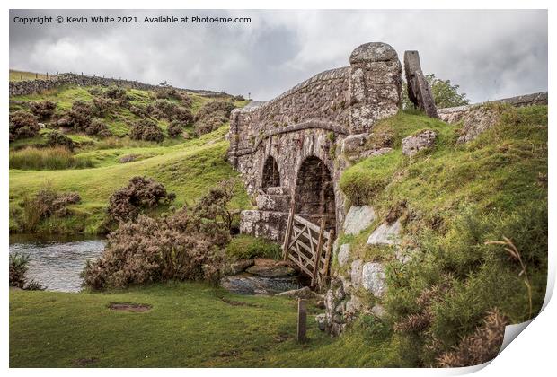 Cherry Brook bridge Print by Kevin White