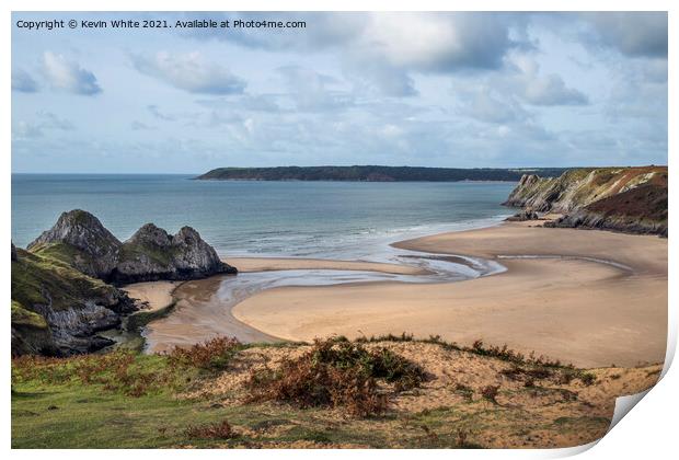 Best beaches in Wales Print by Kevin White