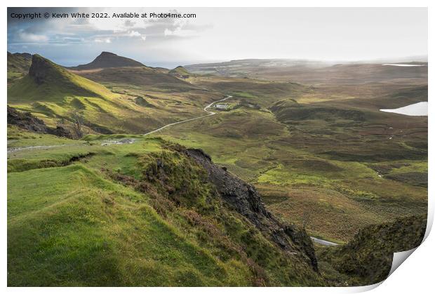 Dramatic landscape of the Quiraing Print by Kevin White