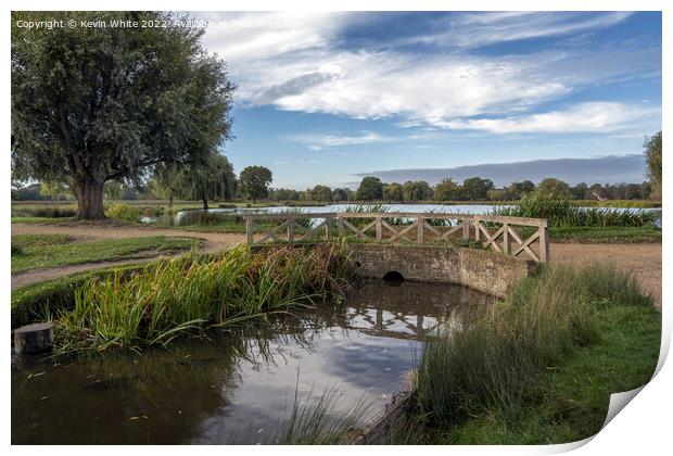 Bridge across the pond Print by Kevin White