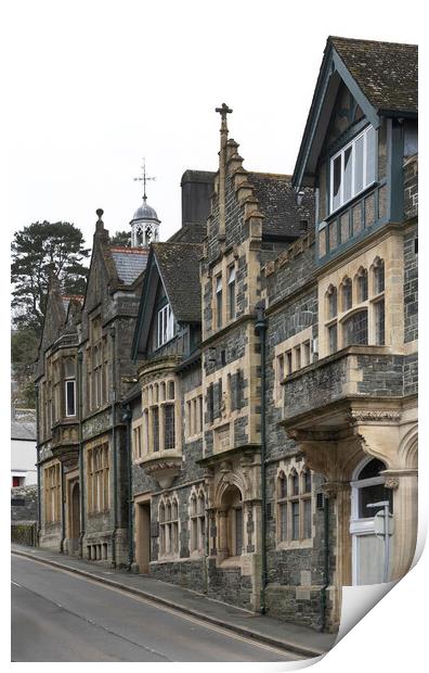 Grand old buildings in Tavistock Devon Print by Kevin White