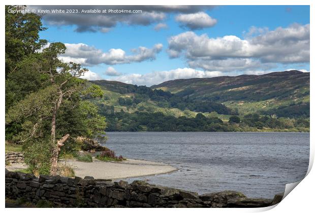Small beach next to Ullswater Print by Kevin White