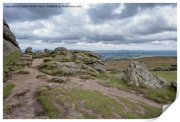Dartmoor view from Haytor Print by Kevin White