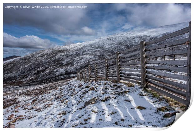 Walking up the Cairngorms Print by Kevin White