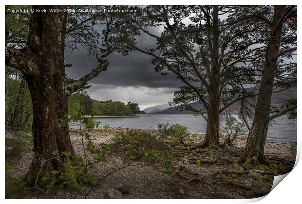 Gloomy Loch Maree Print by Kevin White