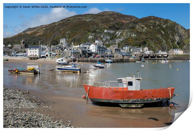Barmouth Harbour Print by Kevin White