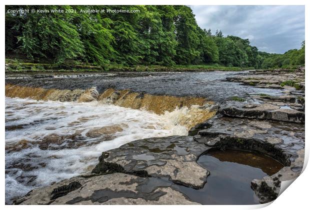 Aysgarth falls in the Yorkshire Dales Print by Kevin White