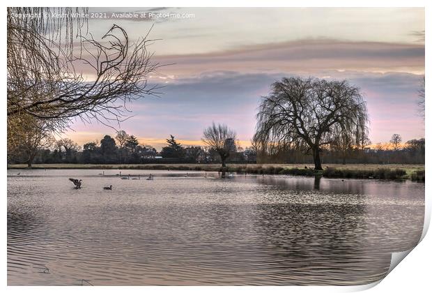 water reflections Print by Kevin White