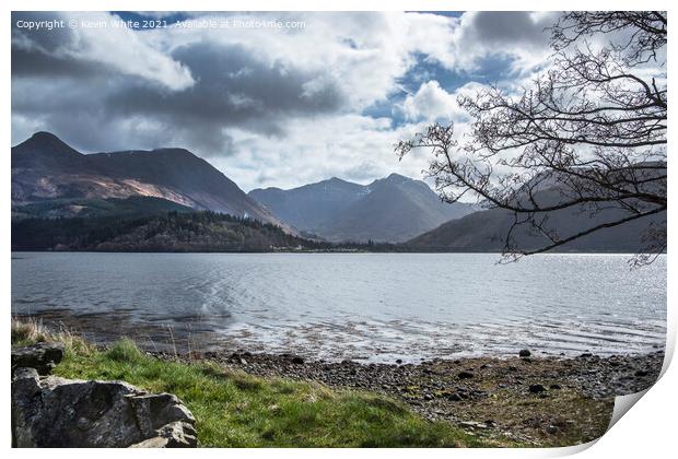 Loch Leven in the Scottish highlands Print by Kevin White