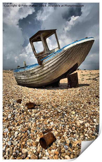Old Dungeness Fishing Boat Print by Peter Hatter