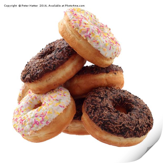 A Pile of Doughnuts  Print by Peter Hatter