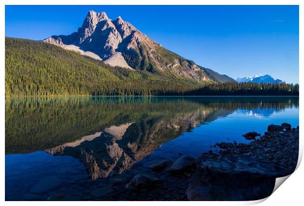 Reflection on Emerald Lake Print by Kevin Livingstone
