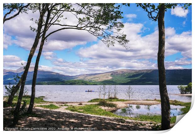 In the Shade at Loch Lomond Print by Gary Clarricoates