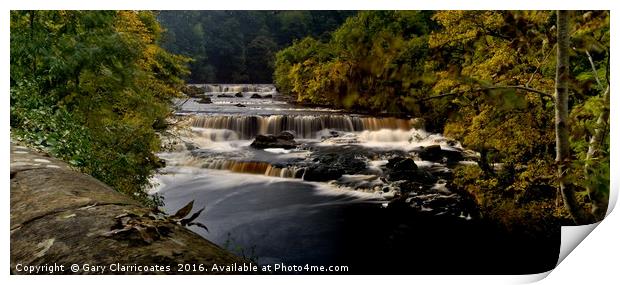  Autumn At The Falls                               Print by Gary Clarricoates