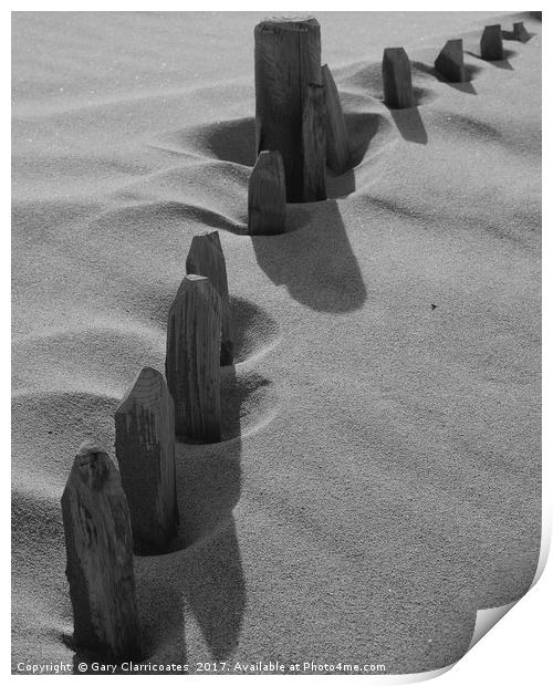 Sand Dune at Shields Print by Gary Clarricoates