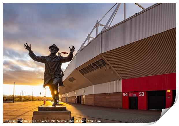 Light at the Stadium Print by Gary Clarricoates