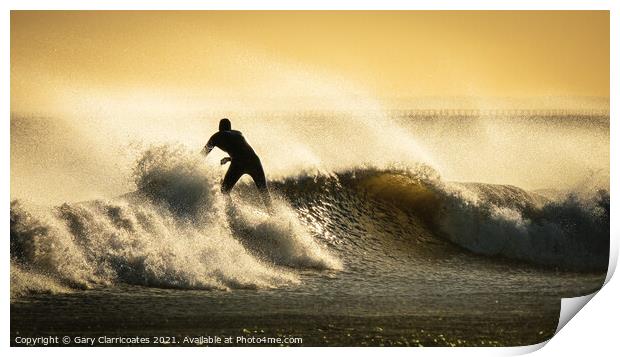 Riding the Wave Print by Gary Clarricoates