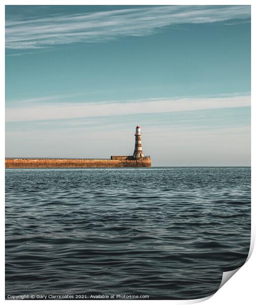 Tranquility at the Lighthouse Print by Gary Clarricoates