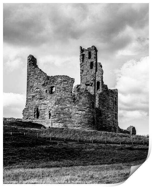 Dunstanburgh Castle Ruins Print by Gary Clarricoates