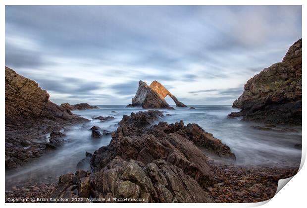 Bowfiddle Rock in Scotland Print by Brian Sandison