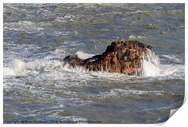 A stormy North Sea Print by Brian Sandison