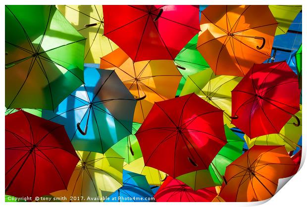Under my Umbrella  Print by tony smith