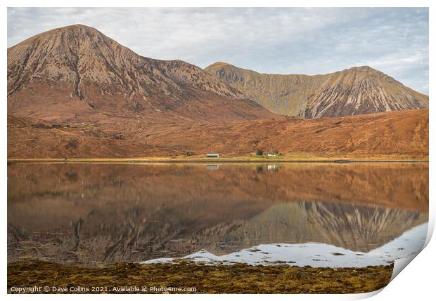 Autumn Reflections in Loch Ainort, Isle of Skye, Scotland Print by Dave Collins