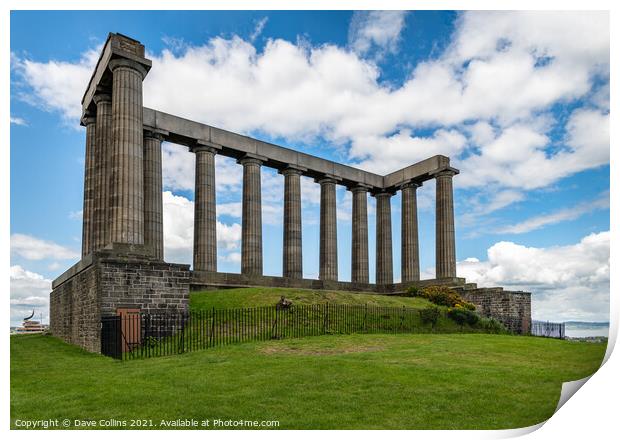 The National Monument of Scotland, Edinburgh, Scotland Print by Dave Collins