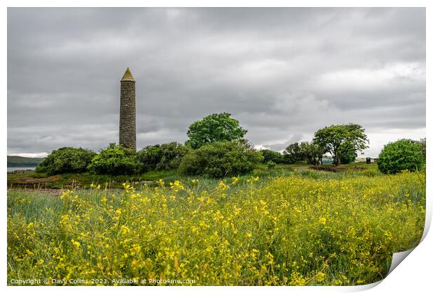 Outdoor fieldBattle of Largs Pencil Monument in Largs on the west coast of Scotland Print by Dave Collins