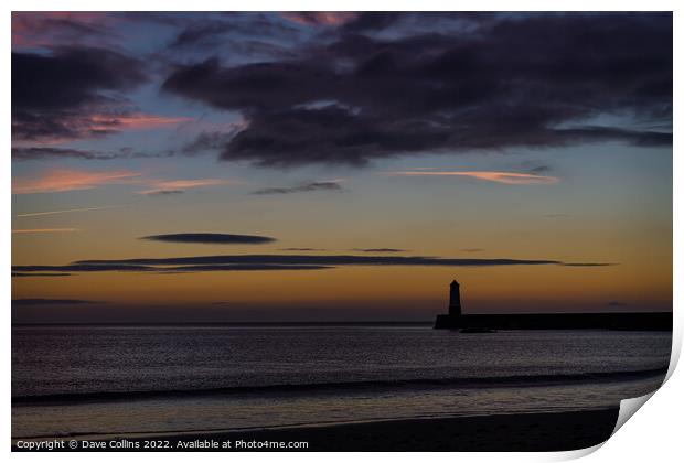 Before Dawn at Berwick Upon Tweed Print by Dave Collins